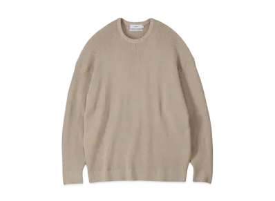 Graphpaper Linen Solotex Loose Rib Crew Neck "Beigh"