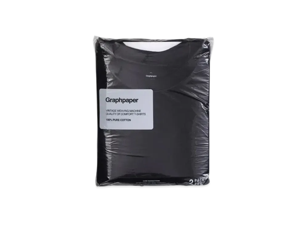 Graphpaper 2-Pack S/S Pocket Tee "Black"