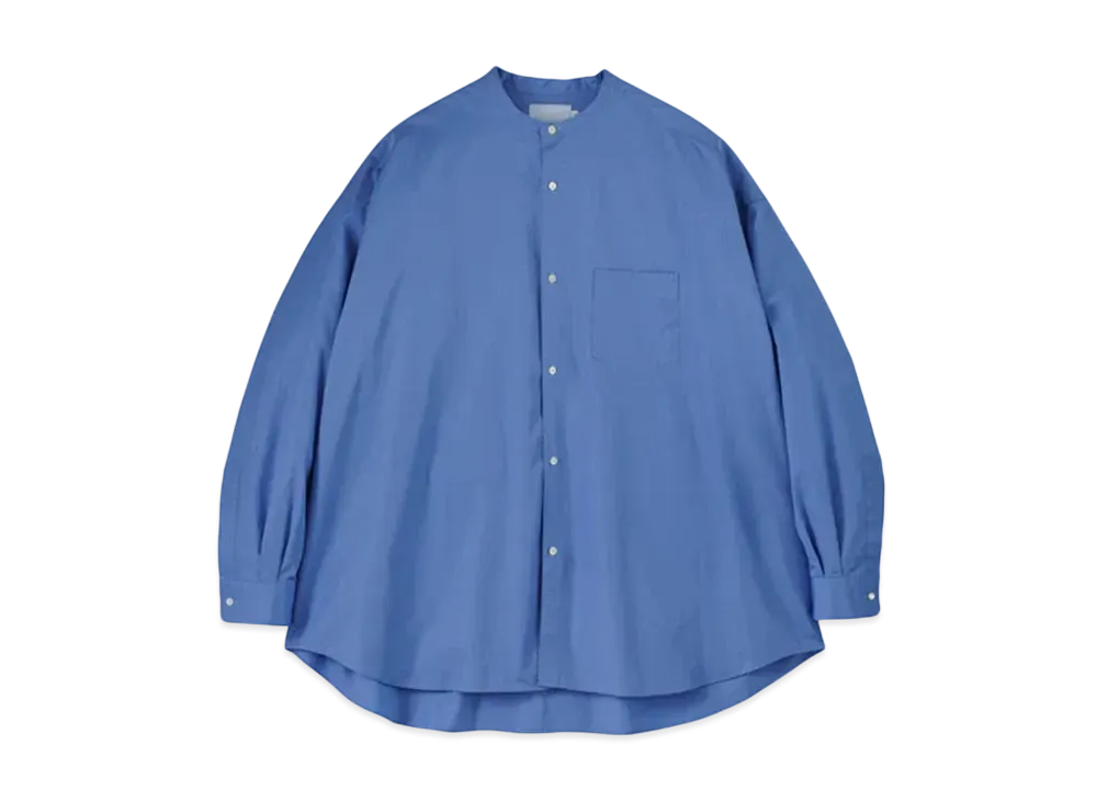 Graphpaper Alumo For Gp L/S Oversized Band Collar Shirt "Blue"