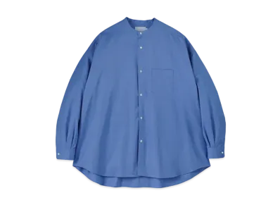 Graphpaper Alumo For Gp L/S Oversized Band Collar Shirt "Blue"