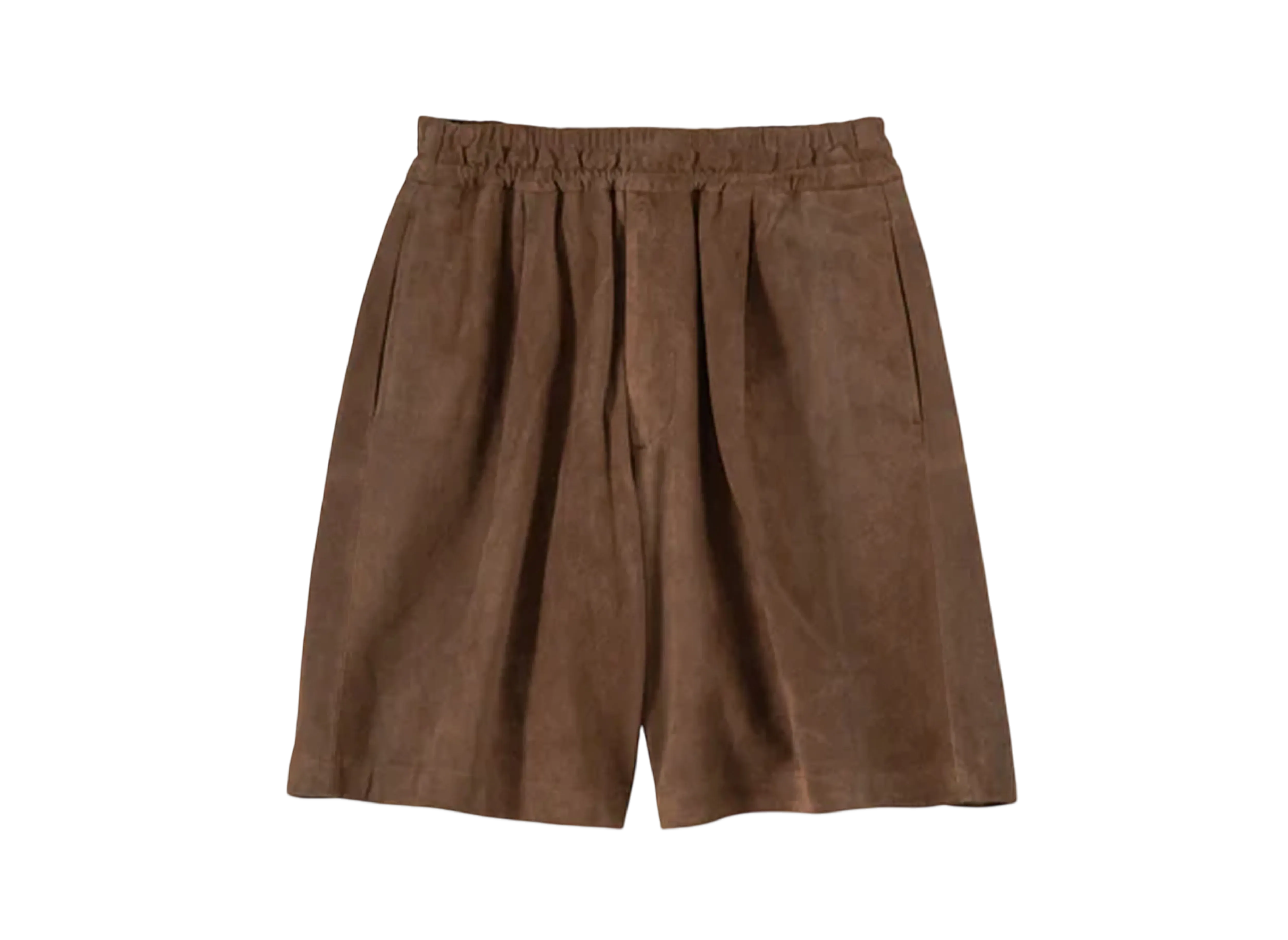 Graphpaper Goat Suede Wide Shorts "Brown"