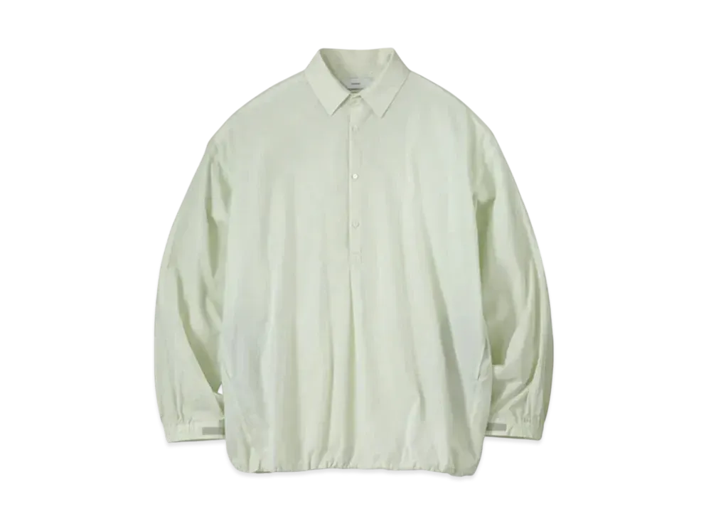 Graphpaper Seersucker Pullover Shirt "Pale Green"