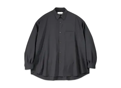Graphpaper Extra Fine Wool L/S Oversized Regular Collar Shirt "Gray"
