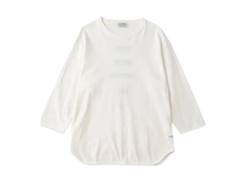 Graphpaper 0552 Pmd Logo 3/4 Sleeve T-Shirt "White"