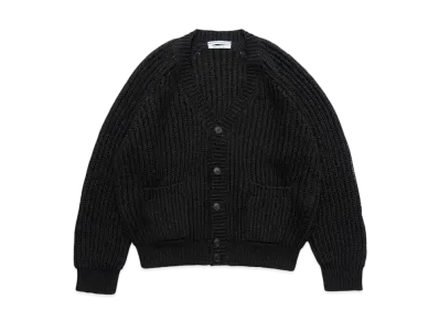 Graphpaper Washi Paper Oversized Cardigan "Black"