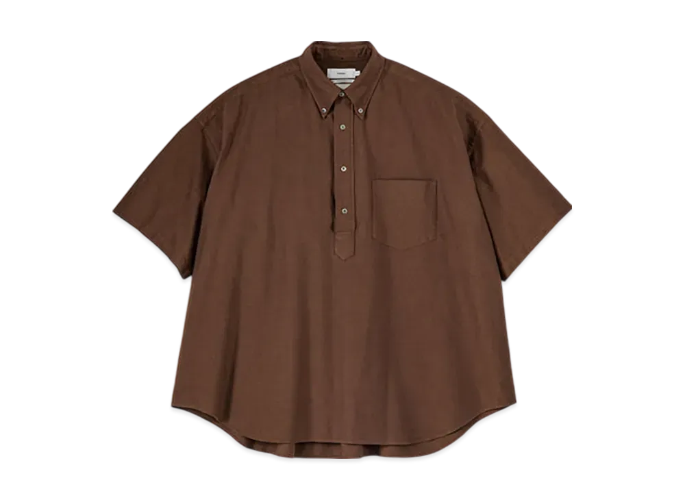 Graphpaper Oxford S/S Oversized B.D Pullover Shirt "Brown"