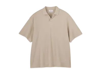 Graphpaper Cotton Pique Jersey S/S Skipper Polo "Beige"