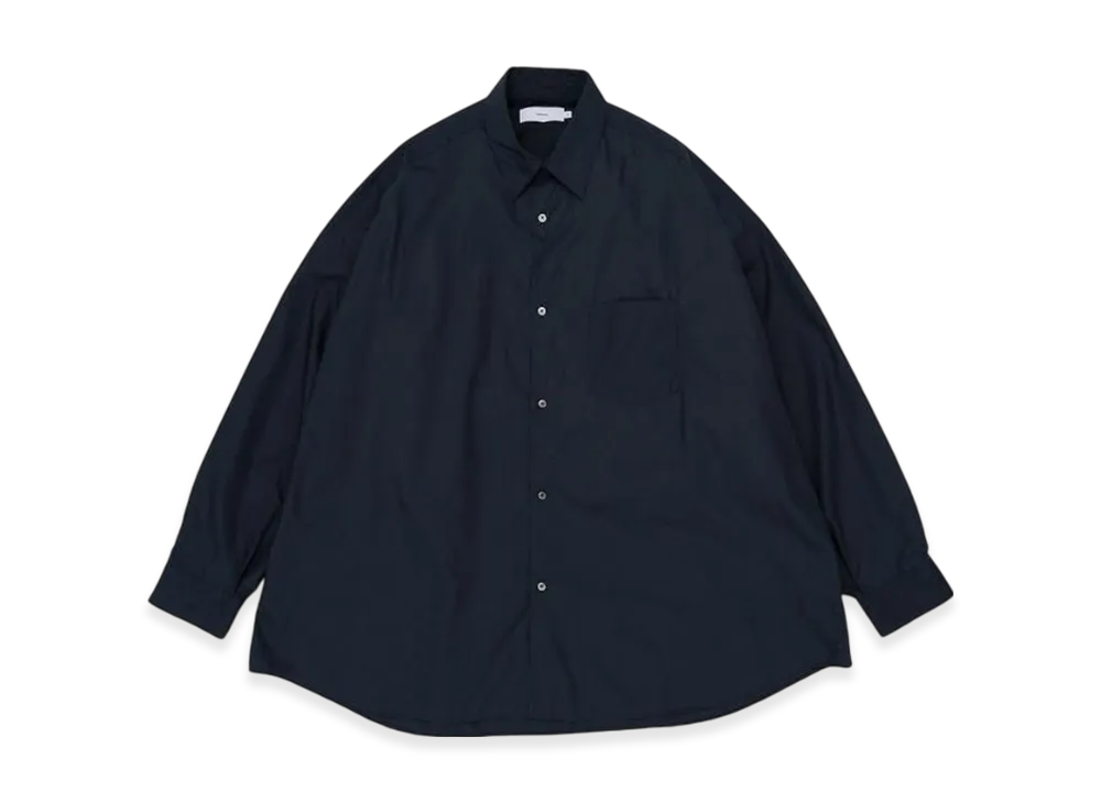 Graphpaper Broad L/S Oversized Regular Collar Shirt "Navy"