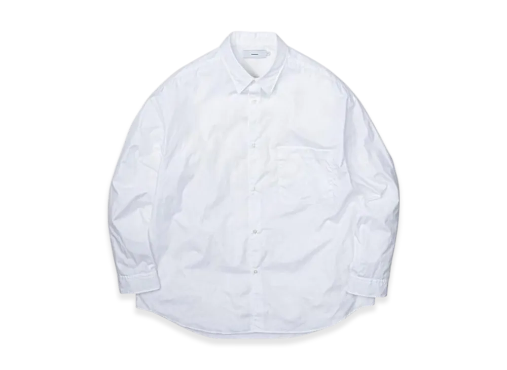 Graphpaper Broad L/S Oversized Regular Collar Shirt "White"