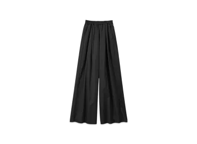 Graphpaper Silicon Poplin Two Tuck Easy Wide Pants "Black"