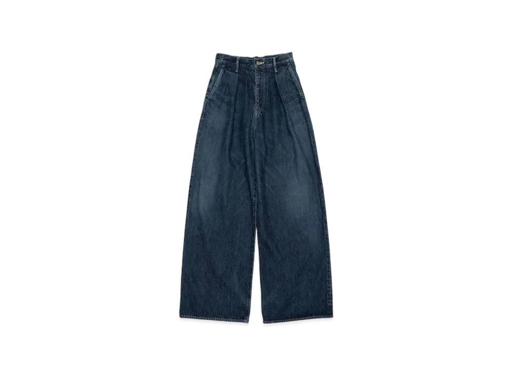 Graphpaper Selvage Denim Two Tuck Wide Pants "Indigo"