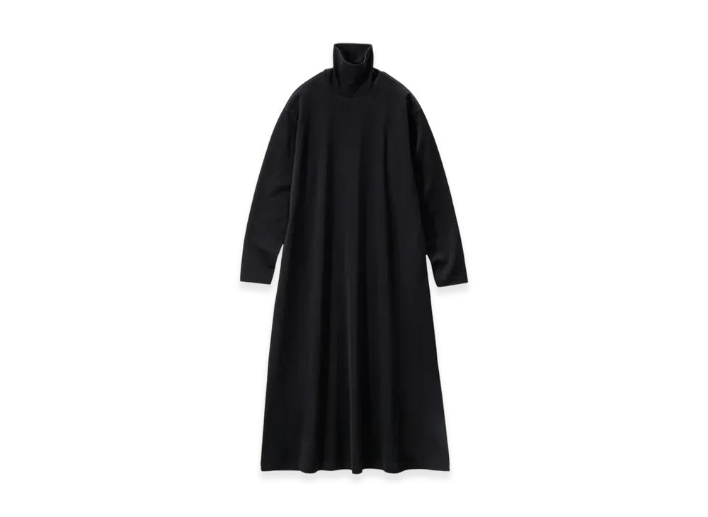 Graphpaper Brushed Mockrody High Neck Dress "Black"