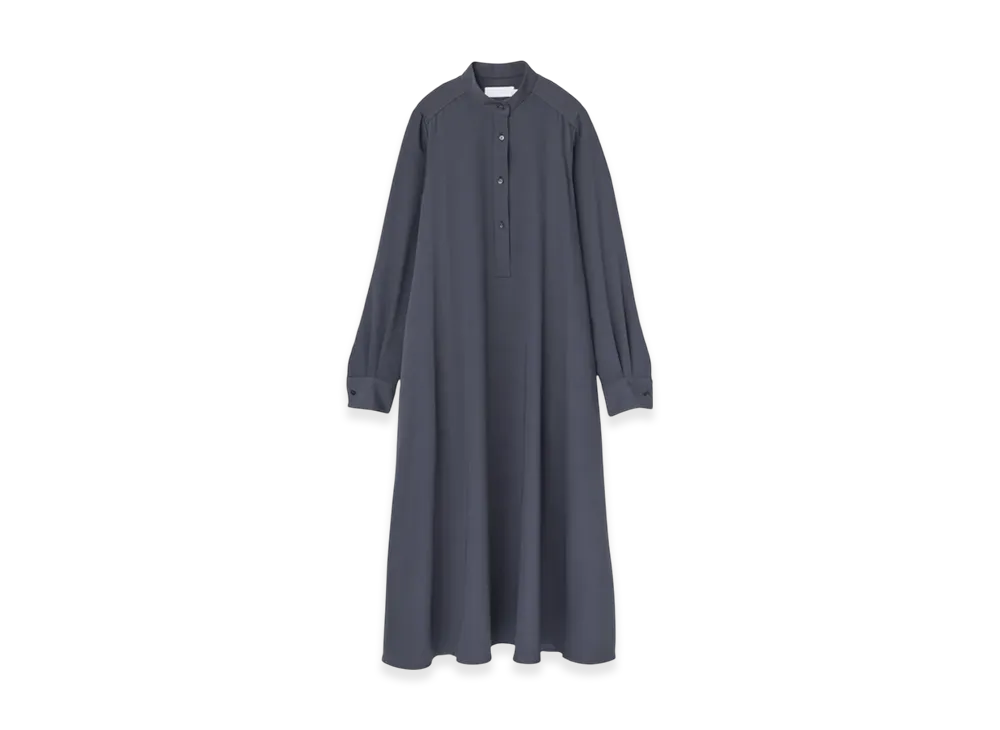 Graphpaper Satin Band Collar Dress "C.Gray"