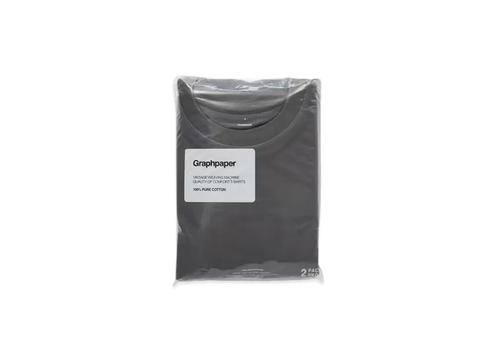 Graphpaper 2-Pack Crew Neck Tee "Gray"