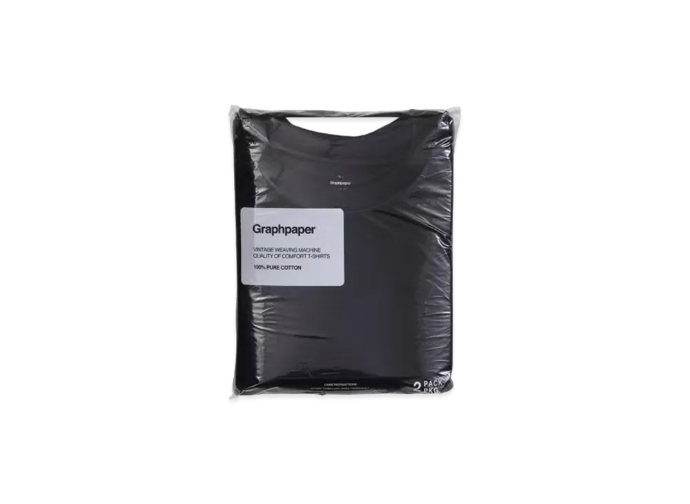 Graphpaper 2-Pack Crew Neck Tee "Black"