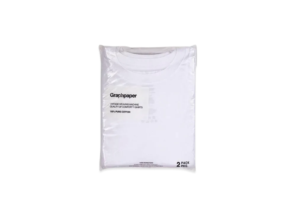 Graphpaper 2-Pack Crew Neck Tee "White"