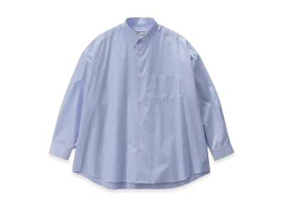 Graphpaper Sidogras L/S Oversized Regular Collar Shirt "Sax Strype"