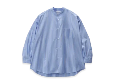 Graphpaper Sidogras L/S Oversized Band Collar Shirt "Yellow Pin Strype"