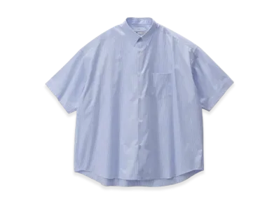 Graphpaper Sidogras S/S Oversized Regular Collar Shirt "Sax Strype"