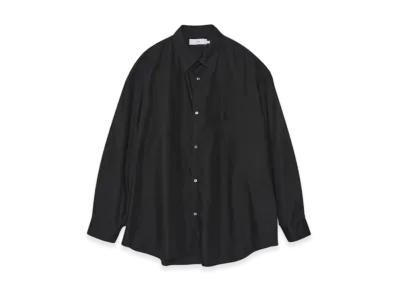 Graphpaper Broad L/S Oversized Regular Collar Shirt "Black"