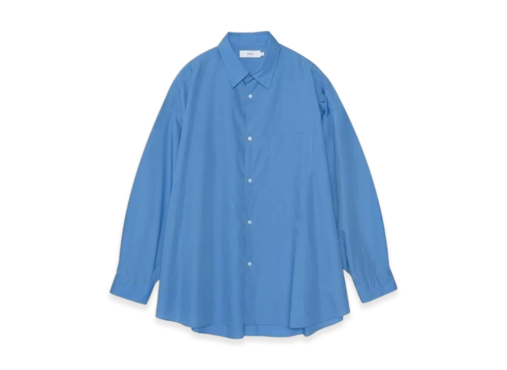 Graphpaper Broad L/S Oversized Regular Collar Shirt "Blue"