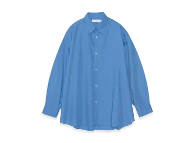 Graphpaper Broad L/S Oversized Regular Collar Shirt "Blue"