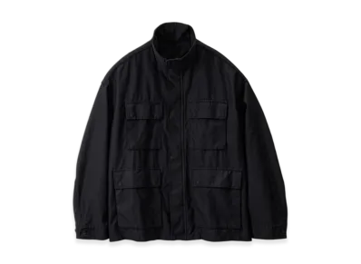 Graphpaper Cotton Cupro Back Satin Military Jacket "Black"