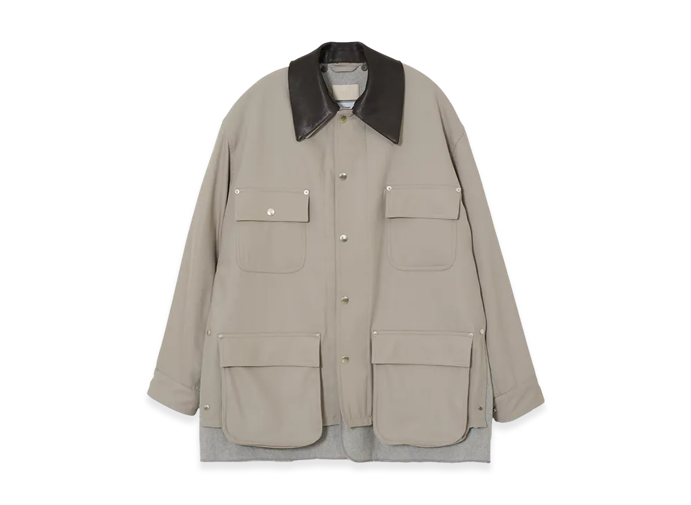 Graphpaper x YOKE Wool Nylon Gabardine Coverall Jacket "Grege"