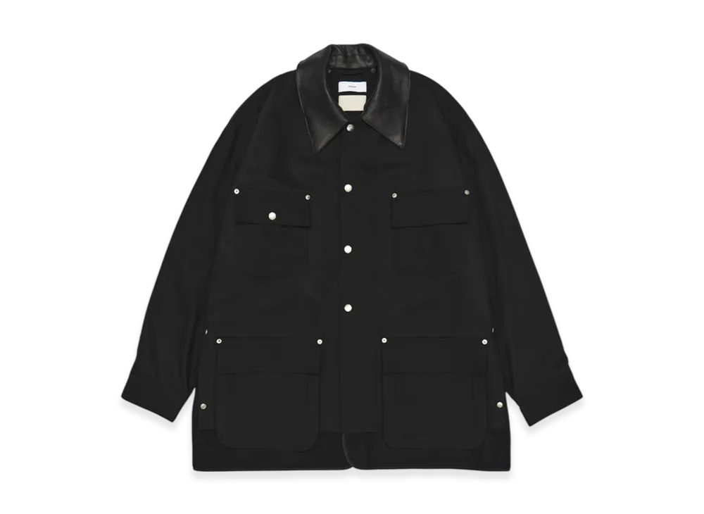 Graphpaper x YOKE Wool Nylon Gabardine Coverall Jacket "Black"