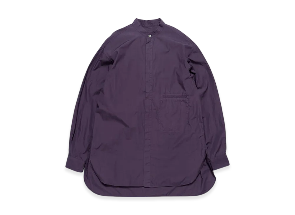 Graphpaper x YOKE Garment Dye Band Collar Shirt "Nightshade"