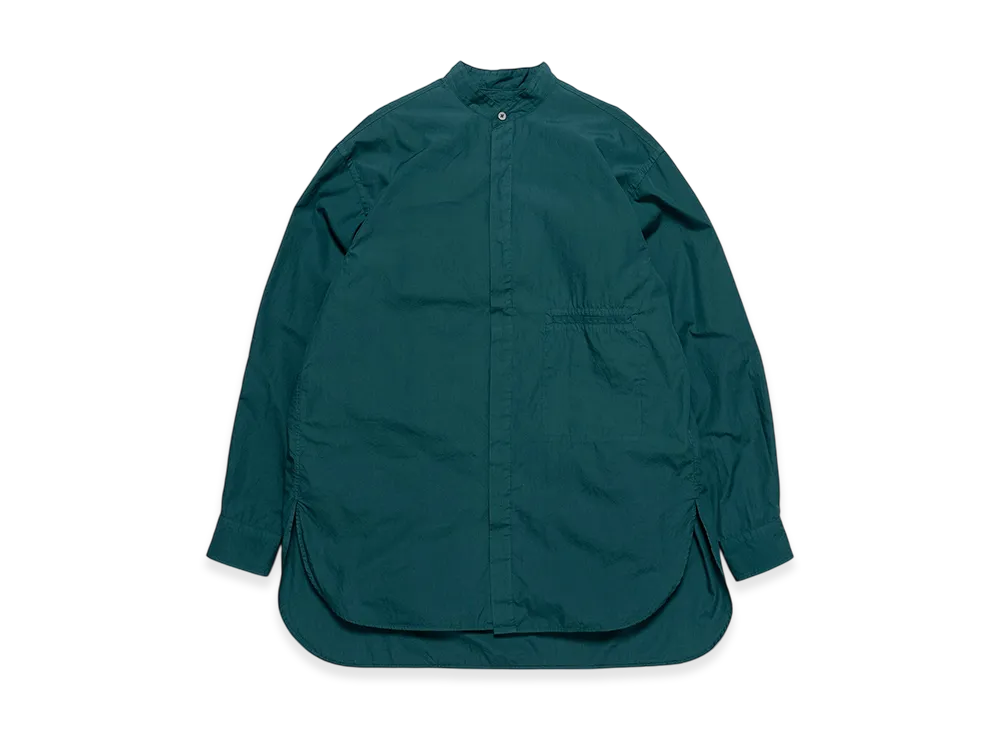 Graphpaper x YOKE Garment Dye Band Collar Shirt "Deep Teal"
