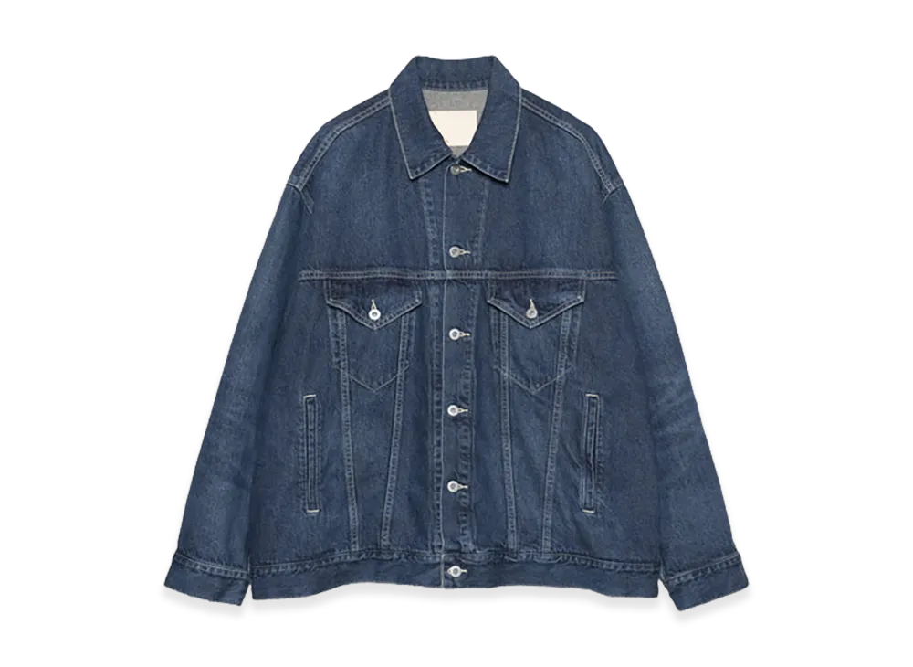 Graphpaper minus Recycled Cotton Denim Trucker Jacket "Dark Fade"