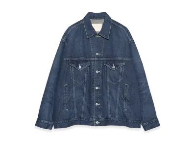 Graphpaper minus Recycled Cotton Denim Trucker Jacket "Dark Fade"