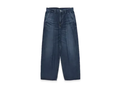 Graphpaper minus Recycled Cotton Denim Two Tuck Pants "Dark Fade"