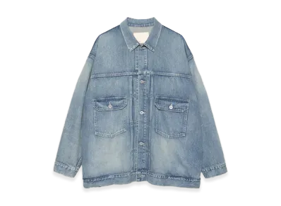 Graphpaper minus Recycled Cotton Denim Jacket "Light Fade"