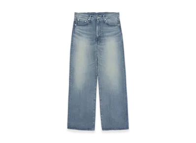 Graphpaper minus Recycled Cotton Denim Five Pocket Wide Straight Pants "Light Fade"