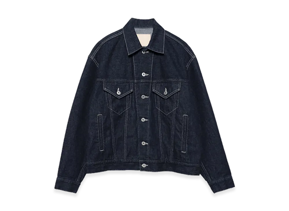 Graphpaper minus Recycled Cotton Denim Trucker Jacket "Rinse"
