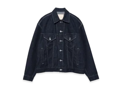 Graphpaper minus Recycled Cotton Denim Trucker Jacket "Rinse"