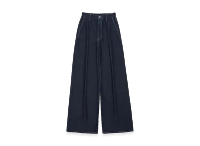 Graphpaper minus Recycled Cotton Denim Two Tuck Wide Pants "Rinse"