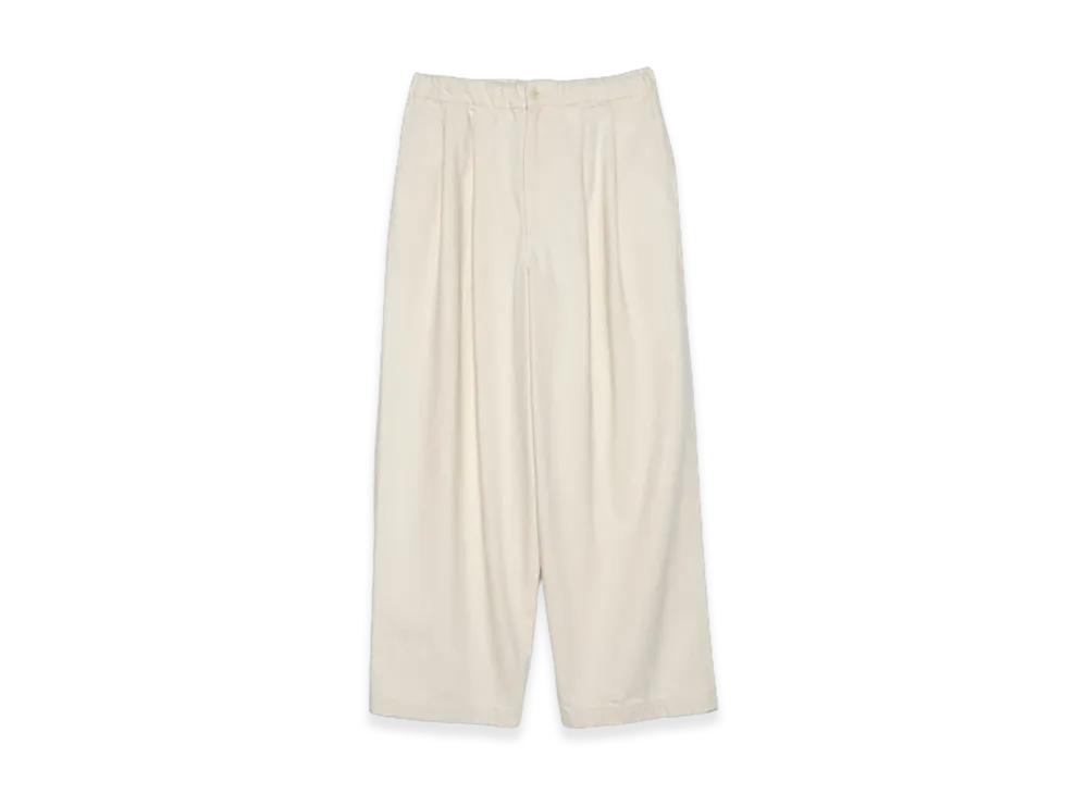 Graphpaper minus Recycled Cotton Twill Two Tuck Easy Pants "Natural"