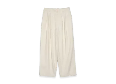 Graphpaper minus Recycled Cotton Twill Two Tuck Easy Pants "Natural"