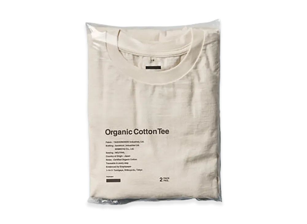 Graphpaper minus Organic Cotton 2-Pack S/S Tee "Natural"