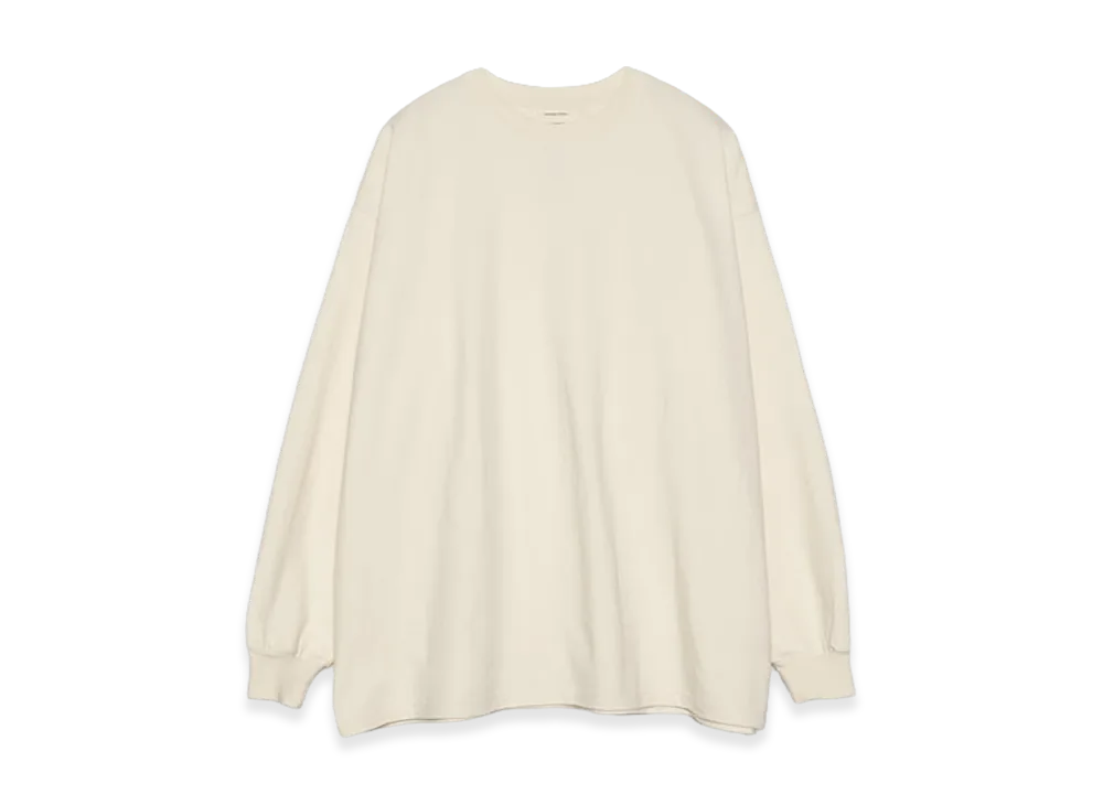 Graphpaper minus Organic Cotton L/S Oversized Tee "Natural"