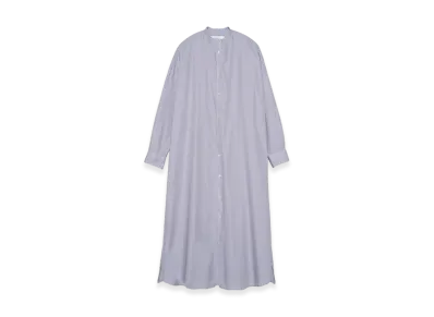 Graphpaper minus Botanical Dyed Broad Oversized Band Collar Dress "Purple"