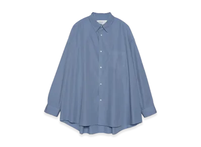 Graphpaper minus Botanical Dyed Broad L/S Oversized Regular Collar Shirt "Blue"