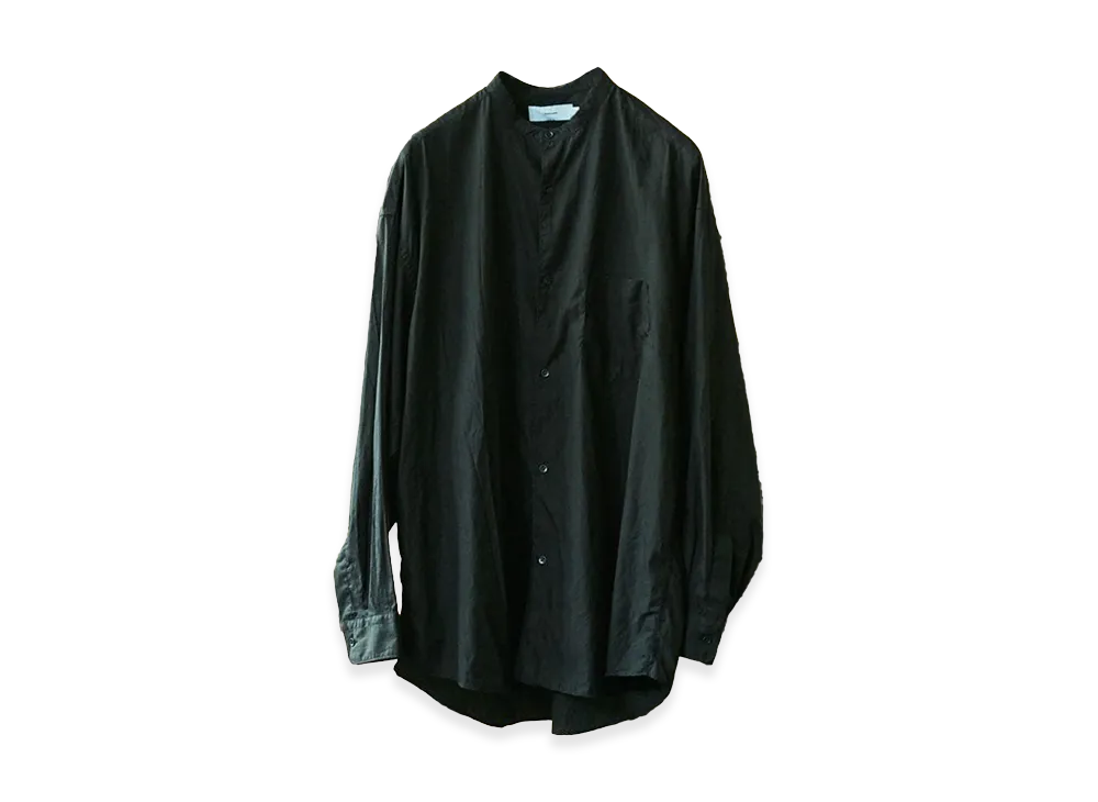 Graphpaper Kyoto Store 5th Anniversary Dyed Broad L/S Oversized Regular Collar Shirt "Deep Black"