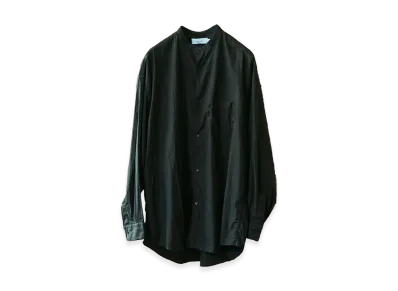 Graphpaper Kyoto Store 5th Anniversary Dyed Broad L/S Oversized Regular Collar Shirt "Deep Black"