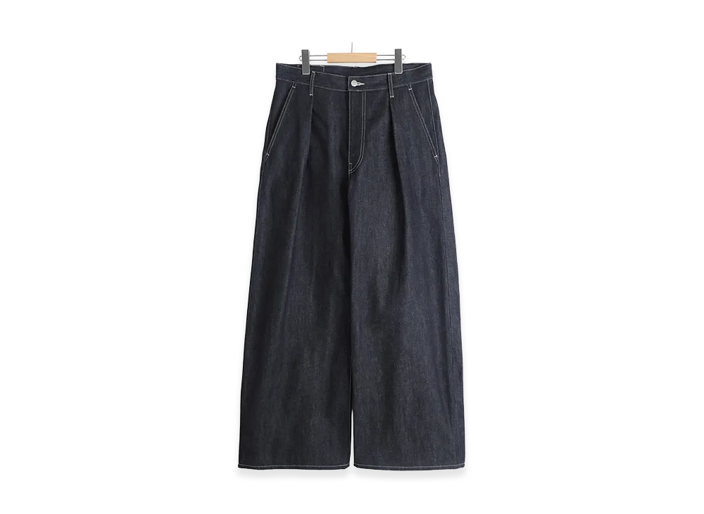 Graphpaper x ONLY ARK Selvage Denim Tuck Wide Pants "Indigo Rigid"