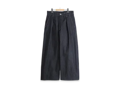 Graphpaper x ONLY ARK Selvage Denim Tuck Wide Pants "Indigo Rigid"