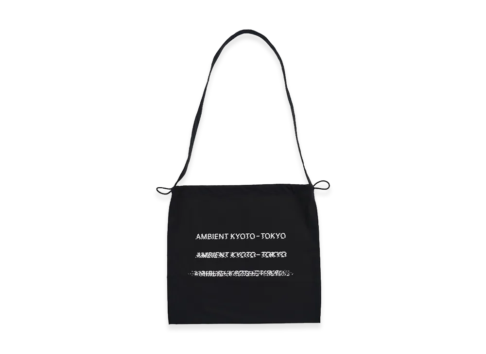 Graphpaper x AMBIENT KYOTO-TOKYO Voile Gabardine Drawstring Bag "Navy"